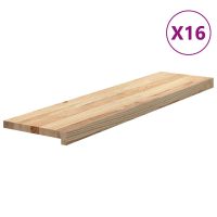 vidaXL Trappstegsmattor 16 pcs obehandlad 100x30x2 cm massiv ek - Bild 3