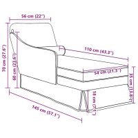 vidaXL Schäslong med bolster och höger armstöd mörkgrön sammet - Bild 9