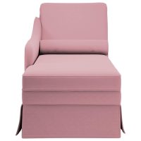 vidaXL Schäslong med bolster och höger armstöd rosa sammet - Bild 4