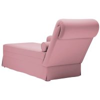 vidaXL Schäslong med bolster och höger armstöd rosa sammet - Bild 6