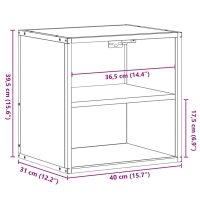 vidaXL Väggmonterade sängbord 2 st svart 40x31x39,5 cm - Bild 12