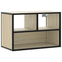 vidaXL Tv-bänk sonoma-ek 60x31x39,5 cm konstruerat trä och metall - Bild 2