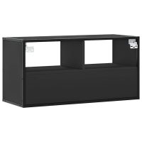 vidaXL Tv-bänk svart 80x31x39,5 cm konstruerat trä och metall - Bild 6