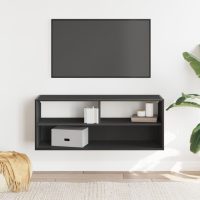 vidaXL Tv-bänk svart 100x31x39,5 cm konstruerat trä och metall - Bild 3