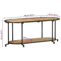 vidaXL Tv-bänk 100x42x40 cm massivt grovt mangoträ - Bild 11