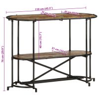 vidaXL Konsolbord 110x42x76 cm massivt återvunnet trä - Bild 12