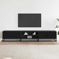 vidaXL Tv-bänk svart 210x35x41 cm konstruerat trä - Bild 3