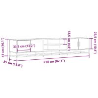 vidaXL Tv-bänk svart 210x35x41 cm konstruerat trä - Bild 10