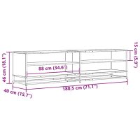 vidaXL Tv-bänk sonama-ek 180,5x40x46 cm konstruerat trä - Bild 9