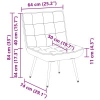 vidaXL Vilstol rosa 64x74x84 cm sammet - Bild 9