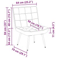 vidaXL Vilstol vinröd 64x74x84 cm sammet - Bild 9