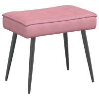 vidaXL Vilstol med fotpall rosa sammet - Bild 6