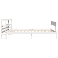 vidaXL Sängram utan madrass vit 75x190 cm massiv furu - Bild 5