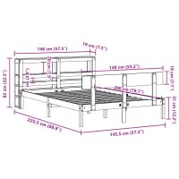 vidaXL Sängram utan madrass 140x200 cm massiv furu - Bild 12