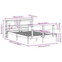 vidaXL Sängram utan madrass vit 140x200 cm massiv furu - Bild 12