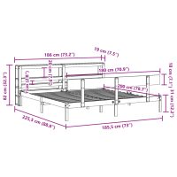 vidaXL Sängram utan madrass 180x200 cm massiv furu - Bild 12