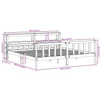 vidaXL Sängram utan madrass 180x200 cm massiv furu - Bild 12