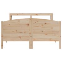 vidaXL Sängram utan madrass 140x190 cm massiv furu - Bild 4