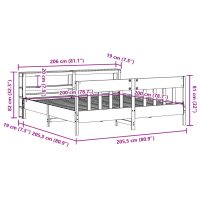 vidaXL Sängram utan madrass vit 200x200 cm massiv furu - Bild 12