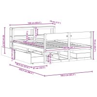 vidaXL Sängram utan madrass 160x200 cm massiv furu - Bild 12