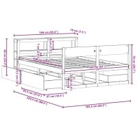 vidaXL Sängram utan madrass vit 160x200 cm massiv furu - Bild 12