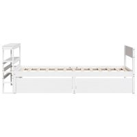 vidaXL Sängram utan madrass vit 75x190 cm massiv furu - Bild 7