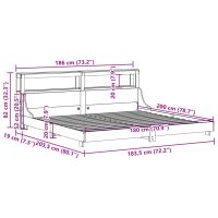 vidaXL Sängram utan madrass vit 180x200 cm massiv furu - Bild 12