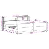 vidaXL Sängram utan madrass vit 200x200 cm massiv furu - Bild 12