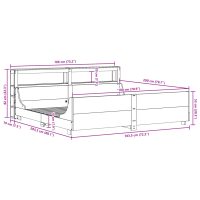 vidaXL Sängram utan madrass 180x200 cm massiv furu - Bild 12