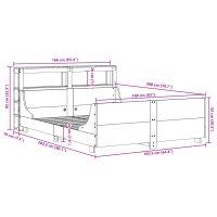 vidaXL Sängram utan madrass 160x200 cm massiv furu - Bild 12