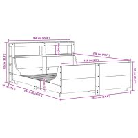 vidaXL Sängram utan madrass vit 160x200 cm massiv furu - Bild 12