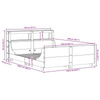 vidaXL Sängram utan madrass vit 140x200 cm massiv furu - Bild 12