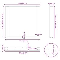 vidaXL Soffbordsben U-formade 3 st svart 80x(72-73) cm stål - Bild 10