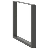 vidaXL Soffbordsben U-formade 3 st antracit 80x(72-73) cm stål - Bild 4