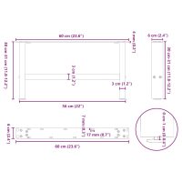 vidaXL Soffbordsben antracit 2 st 60x(30-31) cm stål - Bild 9