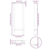 vidaXL Soffbordsben svart 2 st 38x(72-73) cm stål - Bild 10