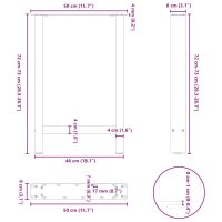 vidaXL Soffbordsben svart 2 st 50x(72-73) cm stål - Bild 10