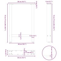 vidaXL Soffbordsben antracit 2 st 50x(72-73) cm stål - Bild 10