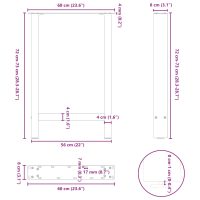 vidaXL Soffbordsben antracit 2 st 60x(72-73) cm stål - Bild 10