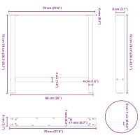 vidaXL Soffbordsben antracit 2 st 70x(72-73) cm stål - Bild 10