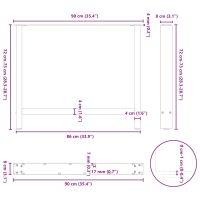 vidaXL Soffbordsben vit 2 st 90x(72-73) cm stål - Bild 10