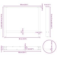 vidaXL Soffbordsben antracit 2 st 90x(72-73) cm stål - Bild 10