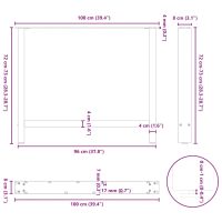 vidaXL Soffbordsben vit 2 st 100x(72-73) cm stål - Bild 10