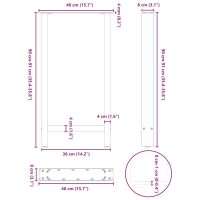 vidaXL Soffbordsben svart 2 st 40x(90-91) cm stål - Bild 10