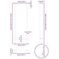 vidaXL Soffbordsben svart 2 st 50x(100-101) cm stål - Bild 10