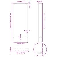 vidaXL Soffbordsben antracit 2 st 50x(100-101) cm stål - Bild 10