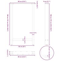 vidaXL Soffbordsben vit 2 st 60x(100-101) cm stål - Bild 10