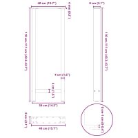 vidaXL Soffbordsben svart 2 st 40x(110-111) cm stål - Bild 10