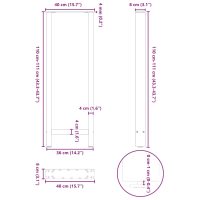 vidaXL Soffbordsben vit 2 st 40x(110-111) cm stål - Bild 10