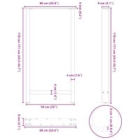 vidaXL Soffbordsben vit 2 st 60x(110-111) cm stål - Bild 10